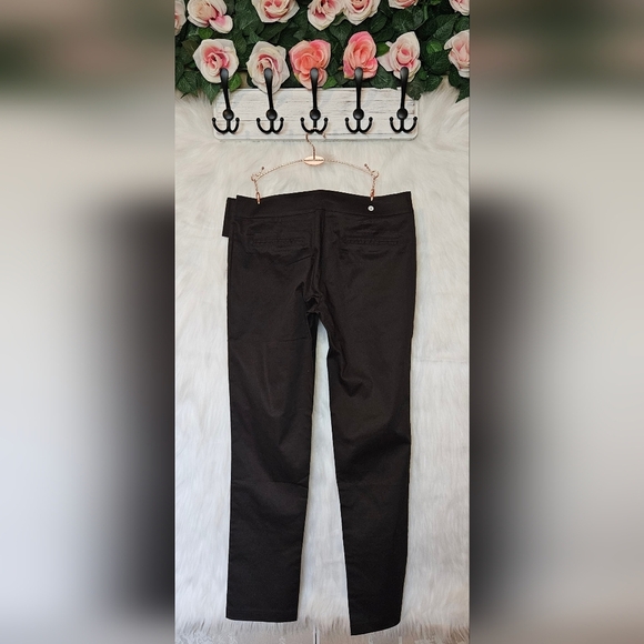 French Laundry Chocolate Origami Belt Slacks (NWOT) - Picture 4 of 7